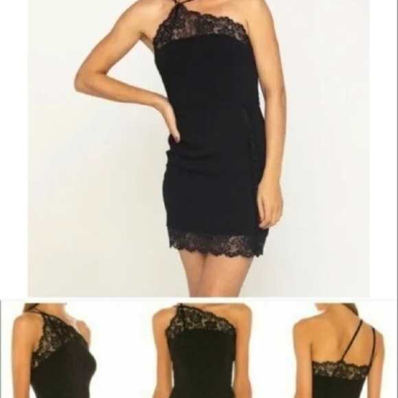 Free People Black One Shoulder Dress - Picture 7 of 7